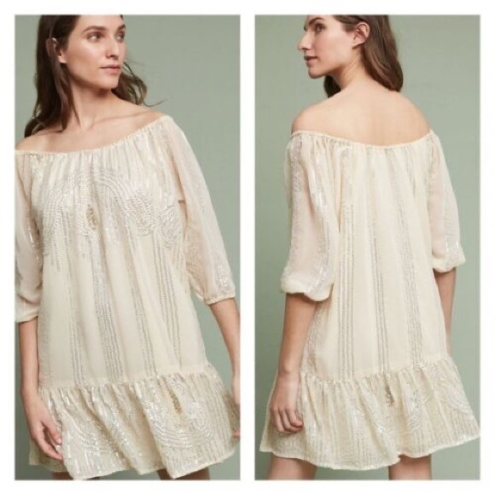 Anthropologie/Carolina K sequin sands swing dress